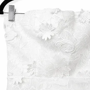 Lulus NWOT Elevated Sensation White 3D Floral Embroidered Midi Dress Medium thumbnail 7