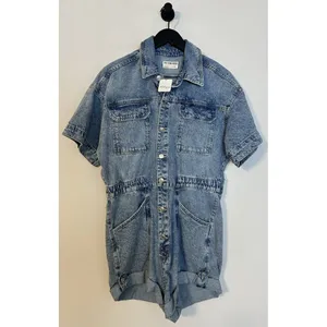 FREE PEOPLE x We The Free Marci Cuffed Shortall in Wash Marrakesh Size Large NWT thumbnail 4