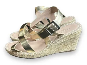Charles David Womens Gold Espadrilles Size 7.5‎ thumbnail 1