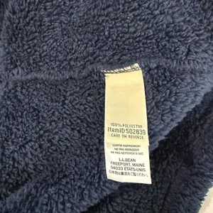 LL Bean Blue 1/4 Zip Sherpa Fleece Pullover Pockets Fuzzy Size‎ MEDIUM thumbnail 9
