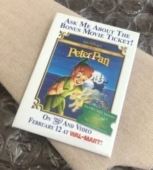 Vintage Disney Peter Pan Button Brooch thumbnail 1