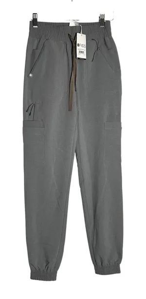 NWT Figs Gray Charlotte 21 Pocket Slim‎ Scrub Pants Size XXS thumbnail 1