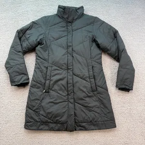 Columbia Womens Black Long Puffer Jacket Quilted Insulated Parka WL5073 Size S thumbnail 1