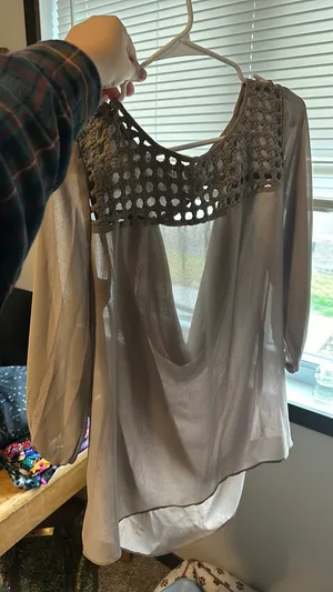 Sheer Blouse Size L thumbnail 1