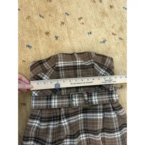 Anthropologie Strapless Belted Midi Dress Size 4 Plaid Fall Academia Preppy thumbnail 8