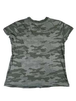 Universal Threads Camo Messy Buns & Guns Women’s V-Neck T-Shirt Size S Cotton Tee thumbnail 5