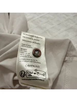 Pilcro Ruched Varsity Polo Tank Top Sleeveless Off White Sz M Medium thumbnail 10