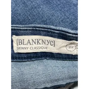 Blank NYC Women's Blue Dark Wash Low Waist Slim Skinny Denim Jeans Pants Size 27 thumbnail 3
