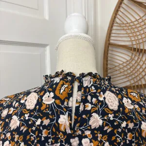 Universal Threads Fall Floral Tiered Midi Dress M Cottagecore Boho‎ Prairie Rustic Modest Teacher thumbnail 6