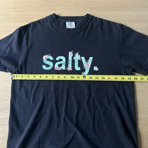 "Salty." Comfort Colors 100% cotton T-shirt Black M Tropical Conscious Veg thumbnail 6