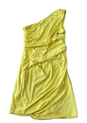 💛 REVOLVE Unbranded One-Shoulder‎ Sample Dress – Yellow (NWOT) ☀️✨ thumbnail 1