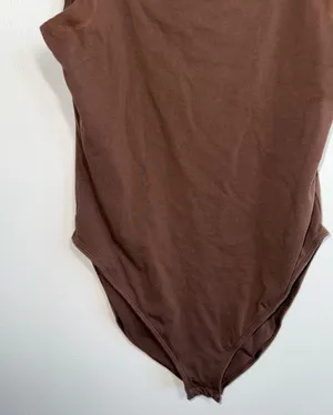 Old Navy Square Neck Tank Top Bodysuit Solid Brown Full Coverage thumbnail 7