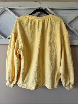 Aerie Easy‎ Street Sweatshirt yellow size medium beach comfy thumbnail 4