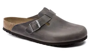 Birkenstock Boston Oiled Leather Clog iron thumbnail 1