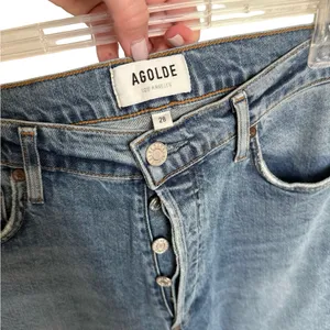 Agolde Revolve High Waist High Rise Nico Slim Jeans 28 thumbnail 7