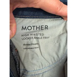 MOTHER Looker Ankle‎ Fray High Waist Jeans Dark Wash Women's 26 thumbnail 6