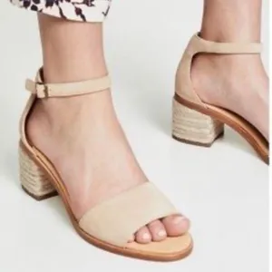 Soludos Anthropologie Capri Espadrilles Block Heel Tan Suede Women’s Size 8.5 thumbnail 1