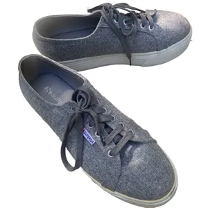 Superga Sneakers Gray Wool Platform Lace‎ Up Women’s size 10 thumbnail 1