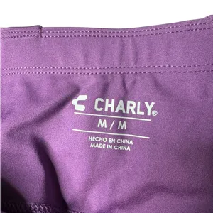 Charly High Rise Compression Biker Shorts Purple Medium Hidden Pocket thumbnail 9