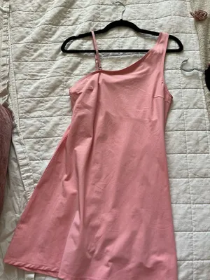 Abercrombie One-Shoulder Traveler Dress Pink Mini thumbnail 2