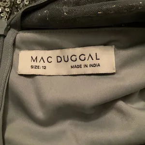 Mac Duggal Size 12 Silver Gray Gold Beaded Cap Sleeve Column Gown Maxi Dress thumbnail 14