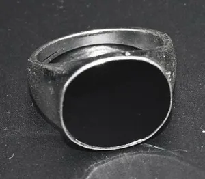 Black Signet Ring Silver thumbnail 1