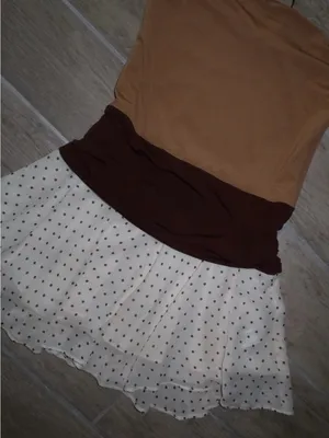 Zara Brown and White Polka Dot Mini Dress thumbnail 3