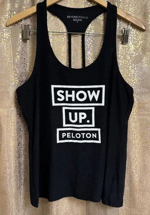 Beyond Yoga x Peloton Charcoal Gray Space‎ Dye Stretch Show Up Tank Med thumbnail 1