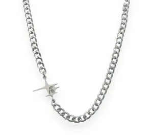 Link Chain Star Necklace for Men Women Streetwear Punk Hip Hop Unisex Style thumbnail 1