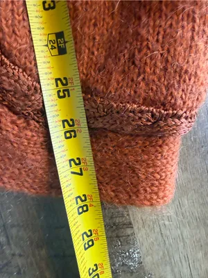 Vintage 80's Sai Sai Cardigan Women's Mohair Sweater Orange Floral L Large Lined thumbnail 8