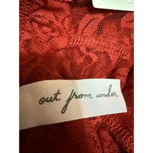 NEW Urban Outfitters Rouge Red Sheer Lace Cami Sleeveless Floral Night Dress XS thumbnail 5