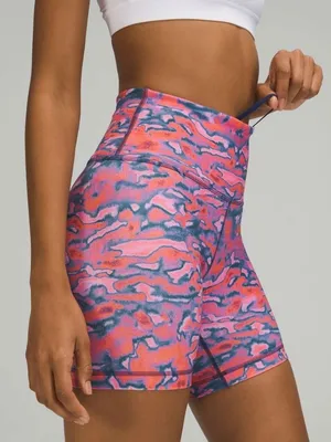 Lululemon Wunder Train Shorts 6 Chroma Clash Multi Gym Athletic High‎ Rise Biker thumbnail 1