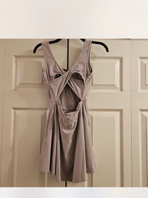 HALARA criss cross back cut out skirt Dress in Dusty Lavender XS thumbnail 2