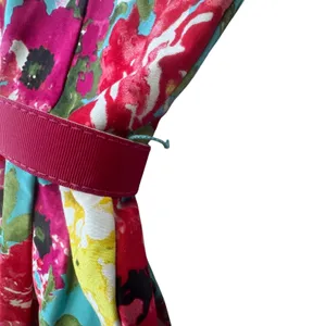 Chetta B‎ Floral Turquoise Fit Flare Dress Size 6 Pink Belted Sleeveless Garden thumbnail 10