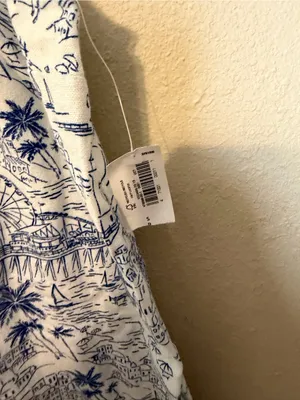 Old Navy Linen Blend Ferris Wheel Boardwalk‎ Print Dress Size Small NWT thumbnail 6