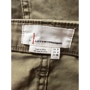 Anthropologie Green Khaki Utility Midi Skirt Button Front Cargo Pockets Size 4 thumbnail 7