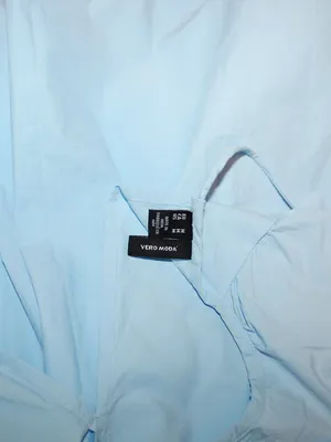 Vero Moda light blue poplin babydoll dress Size Medium thumbnail 4