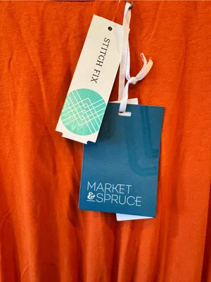 Stitch Fix Market & Spruce Maxi Dress Marea halter burnt orange XL NWT thumbnail 2