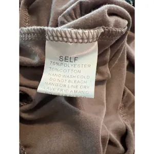 Easel Los Angeles Taupe Brown Asymmetrical Tiered Sleeveless Midi Dress Large thumbnail 6
