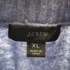 J.Crew Wool Alpaca Turtleneck Sweater Blue Orange XL thumbnail 6