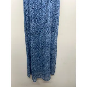 Abercrombie & Fitch Blue Maxi Sheer Dress Womens S Party Beachy Boho Vacation thumbnail 5