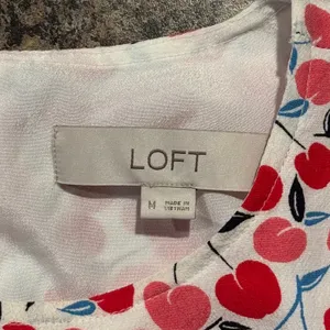 Loft Cherry‎ Print Dress Red Fruit Novelty Cottagecore Coquette Kawaii Spring M thumbnail 3