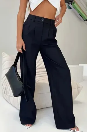 Princess Polly Archer Pants Black thumbnail 1