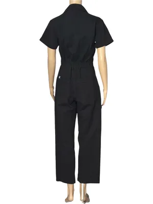 BIG BUD PRESS Short Sleeve Jumpsuit, Basic Black, XS Black thumbnail 6