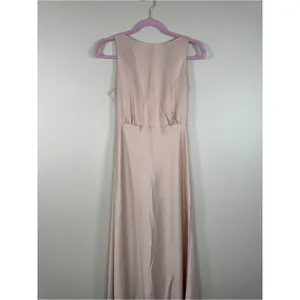 Sachin & Babi Pale Pink Maxi Dress Womens 0 Formal Bridesmaid Satin Floor Length thumbnail 10