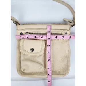 Brighton Cream Leather Crossbody with Front Pocket thumbnail 8
