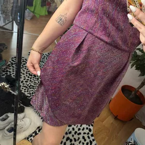 Topshop Strapless Mini Sheath Dress Metallic Purple Size 12 thumbnail 5