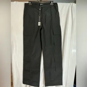 White Fox Boutique Jet Black Utility Pants A0272 thumbnail 2