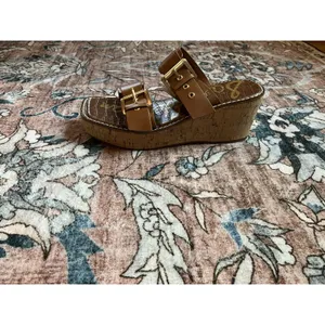 Sam Edelman Womens Slip On Buckle Platform Platform Sandals Size 9 GUC thumbnail 8