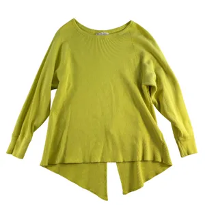 We The Free People Womens Small Amelia Tunic Thermal‎ Oversized Split Back Green thumbnail 2